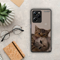 Thumbnail for Θήκη Xiaomi Poco X5 Pro 5G Dual Cats In Love από τη Smartfits με σχέδιο στο πίσω μέρος και μαύρο περίβλημα | Xiaomi Poco X5 Pro 5G Dual Cats In Love Case with Colorful Back and Black Bezels