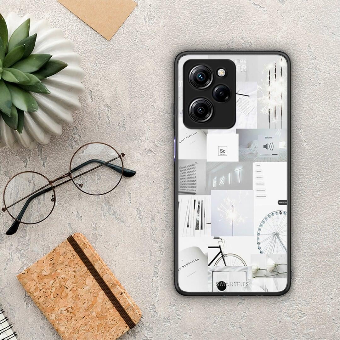 Θήκη Xiaomi Poco X5 Pro 5G Dual Collage Make Me Wonder από τη Smartfits με σχέδιο στο πίσω μέρος και μαύρο περίβλημα | Xiaomi Poco X5 Pro 5G Dual Collage Make Me Wonder Case with Colorful Back and Black Bezels