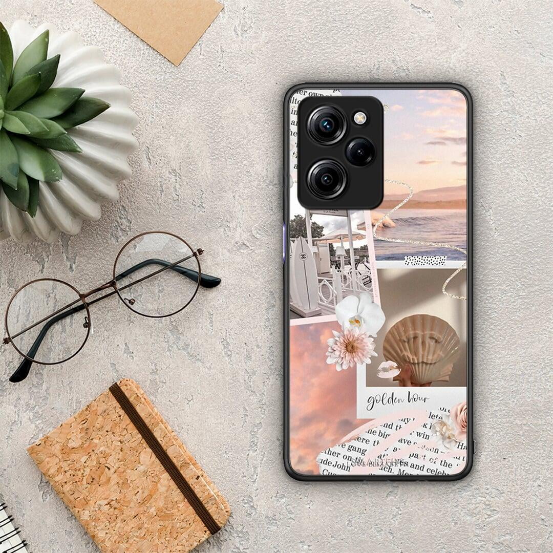 Θήκη Xiaomi Poco X5 Pro 5G Dual Golden Hour από τη Smartfits με σχέδιο στο πίσω μέρος και μαύρο περίβλημα | Xiaomi Poco X5 Pro 5G Dual Golden Hour Case with Colorful Back and Black Bezels