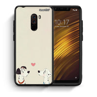 Thumbnail for Θήκη Xiaomi Pocophone F1 Dalmatians Love από τη Smartfits με σχέδιο στο πίσω μέρος και μαύρο περίβλημα | Xiaomi Pocophone F1 Dalmatians Love case with colorful back and black bezels