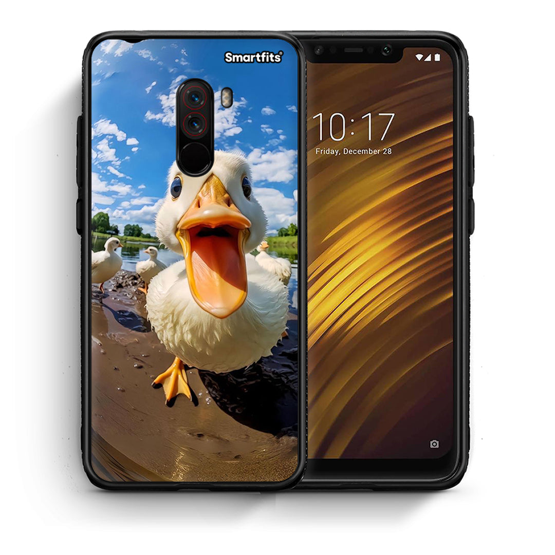 Θήκη Xiaomi Pocophone F1 Duck Face από τη Smartfits με σχέδιο στο πίσω μέρος και μαύρο περίβλημα | Xiaomi Pocophone F1 Duck Face case with colorful back and black bezels