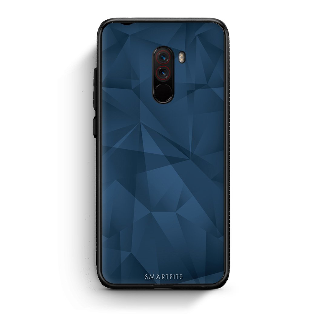 39 - Xiaomi Pocophone F1  Blue Abstract Geometric case, cover, bumper