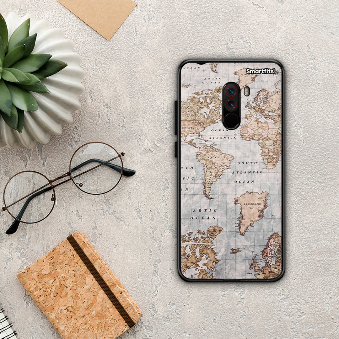 World Map - Xiaomi Pocophone F1 θήκη