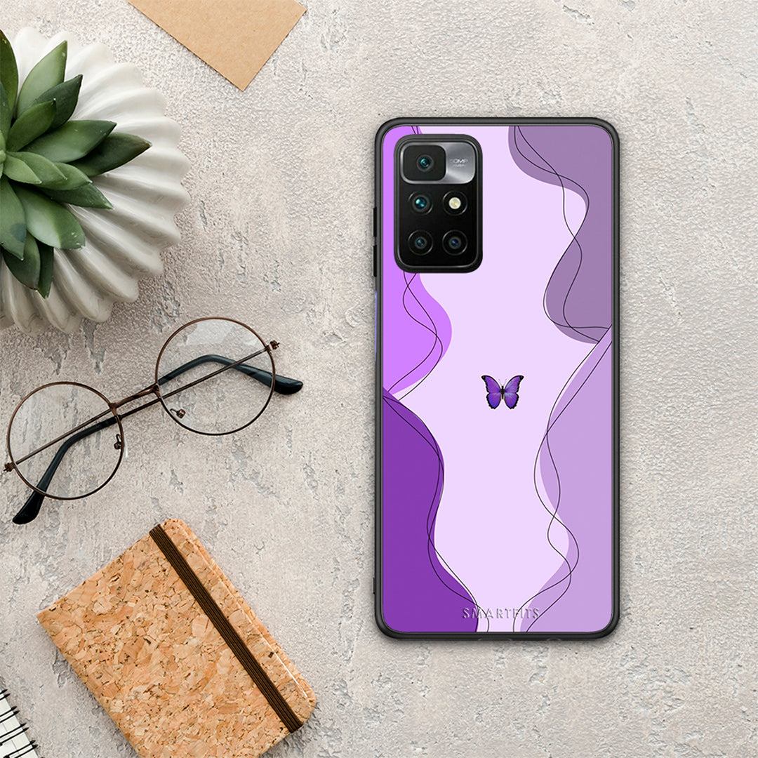 Purple Mariposa - Xiaomi Redmi 10 θήκη