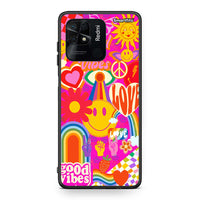 Thumbnail for Xiaomi Redmi 10C Hippie Love θήκη από τη Smartfits με σχέδιο στο πίσω μέρος και μαύρο περίβλημα | Smartphone case with colorful back and black bezels by Smartfits