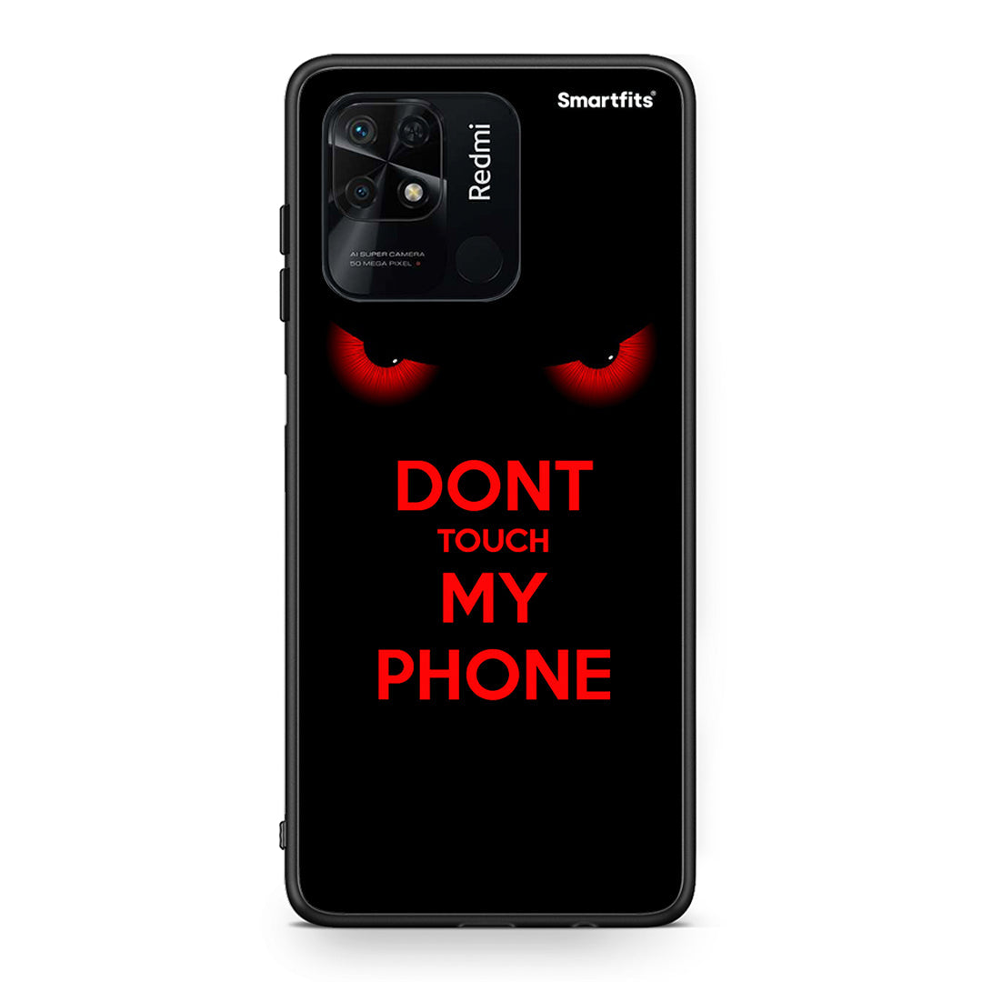 Xiaomi Redmi 10C Touch My Phone Θήκη από τη Smartfits με σχέδιο στο πίσω μέρος και μαύρο περίβλημα | Smartphone case with colorful back and black bezels by Smartfits