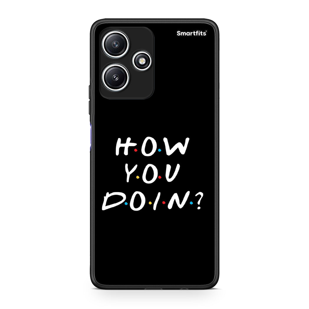 Xiaomi Redmi 12 5G How You Doin θήκη από τη Smartfits με σχέδιο στο πίσω μέρος και μαύρο περίβλημα | Smartphone case with colorful back and black bezels by Smartfits