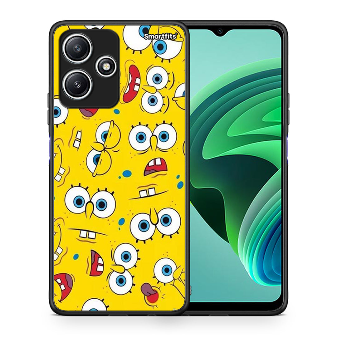 Θήκη Xiaomi Redmi 12 5G Sponge PopArt από τη Smartfits με σχέδιο στο πίσω μέρος και μαύρο περίβλημα | Xiaomi Redmi 12 5G Sponge PopArt case with colorful back and black bezels