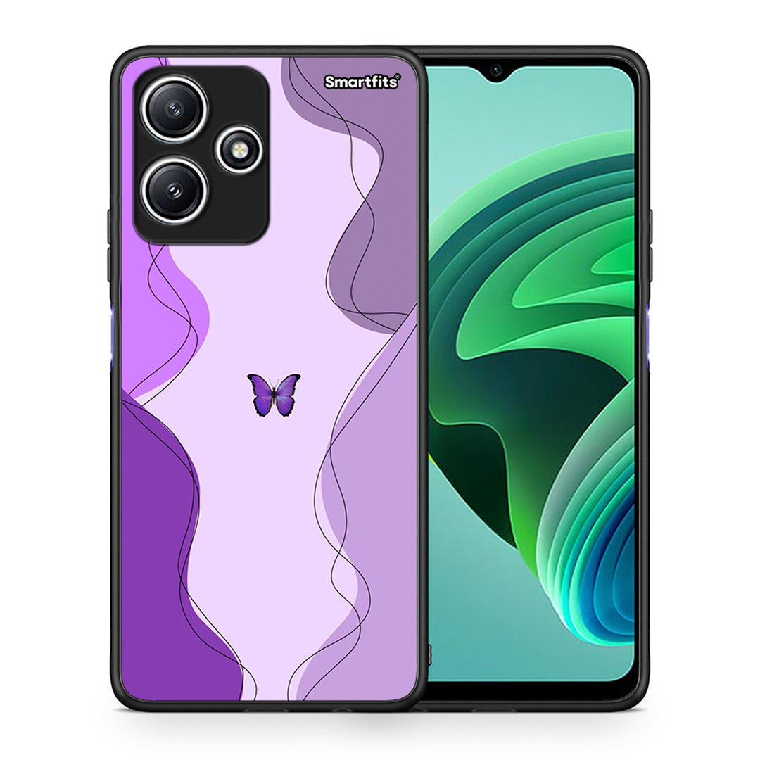 Purple Mariposa - Xiaomi Redmi 12 5G θήκη