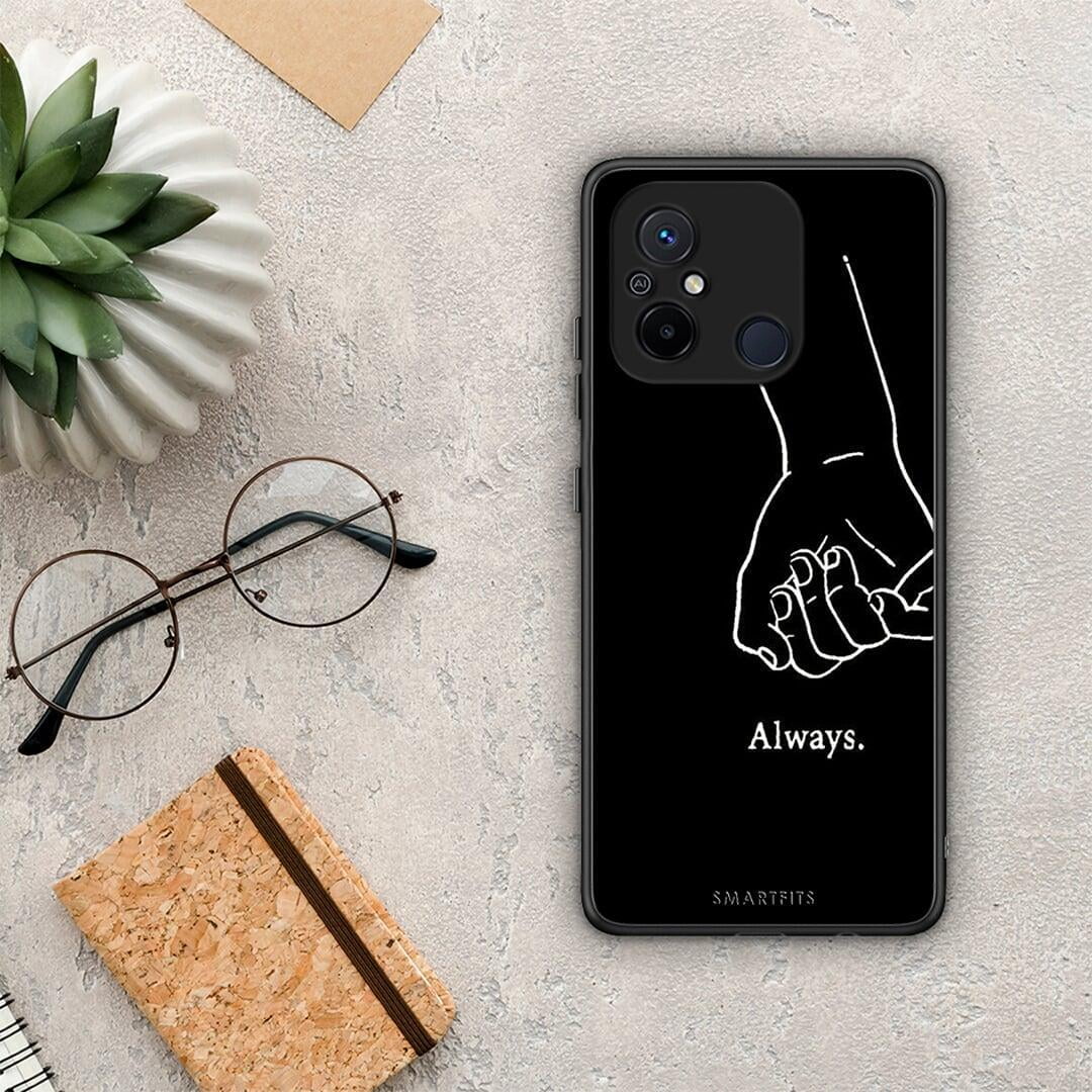 Θήκη Xiaomi Redmi 12C Always & Forever 1 από τη Smartfits με σχέδιο στο πίσω μέρος και μαύρο περίβλημα | Xiaomi Redmi 12C Always & Forever 1 Case with Colorful Back and Black Bezels