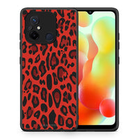 Thumbnail for Θήκη Xiaomi Redmi 12C Animal Red Leopard από τη Smartfits με σχέδιο στο πίσω μέρος και μαύρο περίβλημα | Xiaomi Redmi 12C Animal Red Leopard Case with Colorful Back and Black Bezels