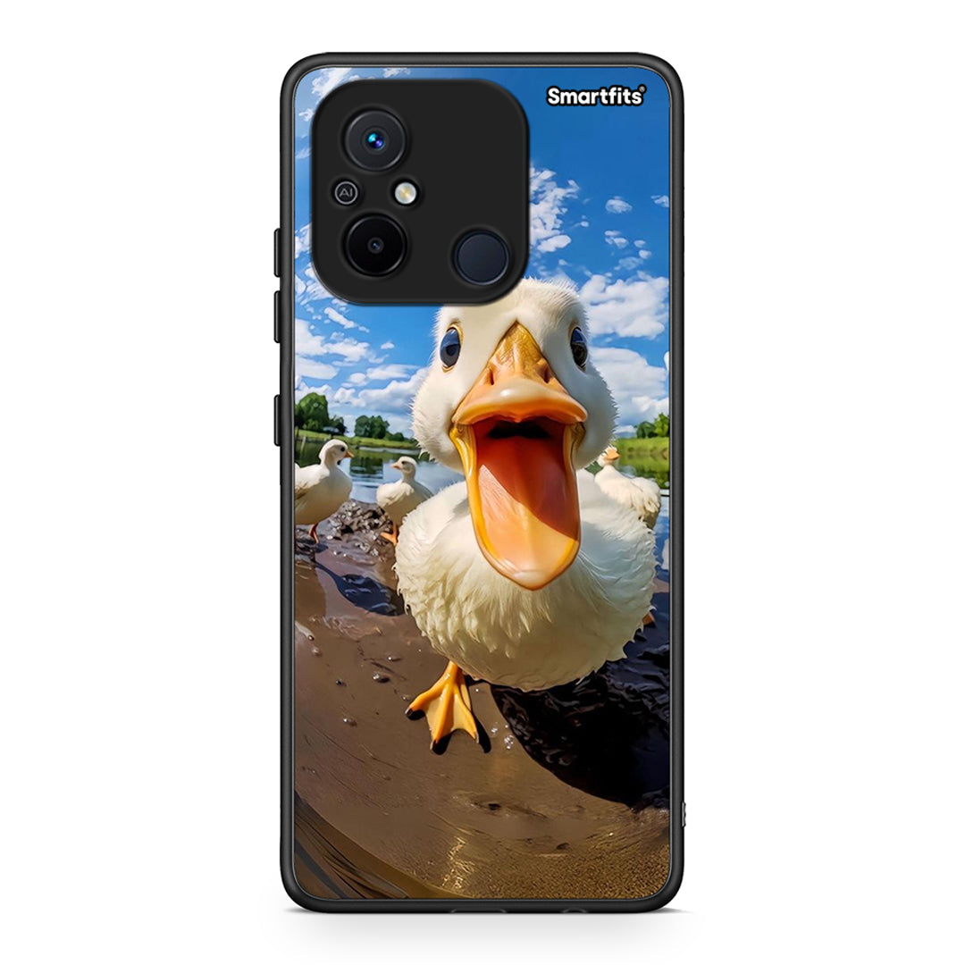 Θήκη Xiaomi Redmi 12C Duck Face από τη Smartfits με σχέδιο στο πίσω μέρος και μαύρο περίβλημα | Xiaomi Redmi 12C Duck Face Case with Colorful Back and Black Bezels