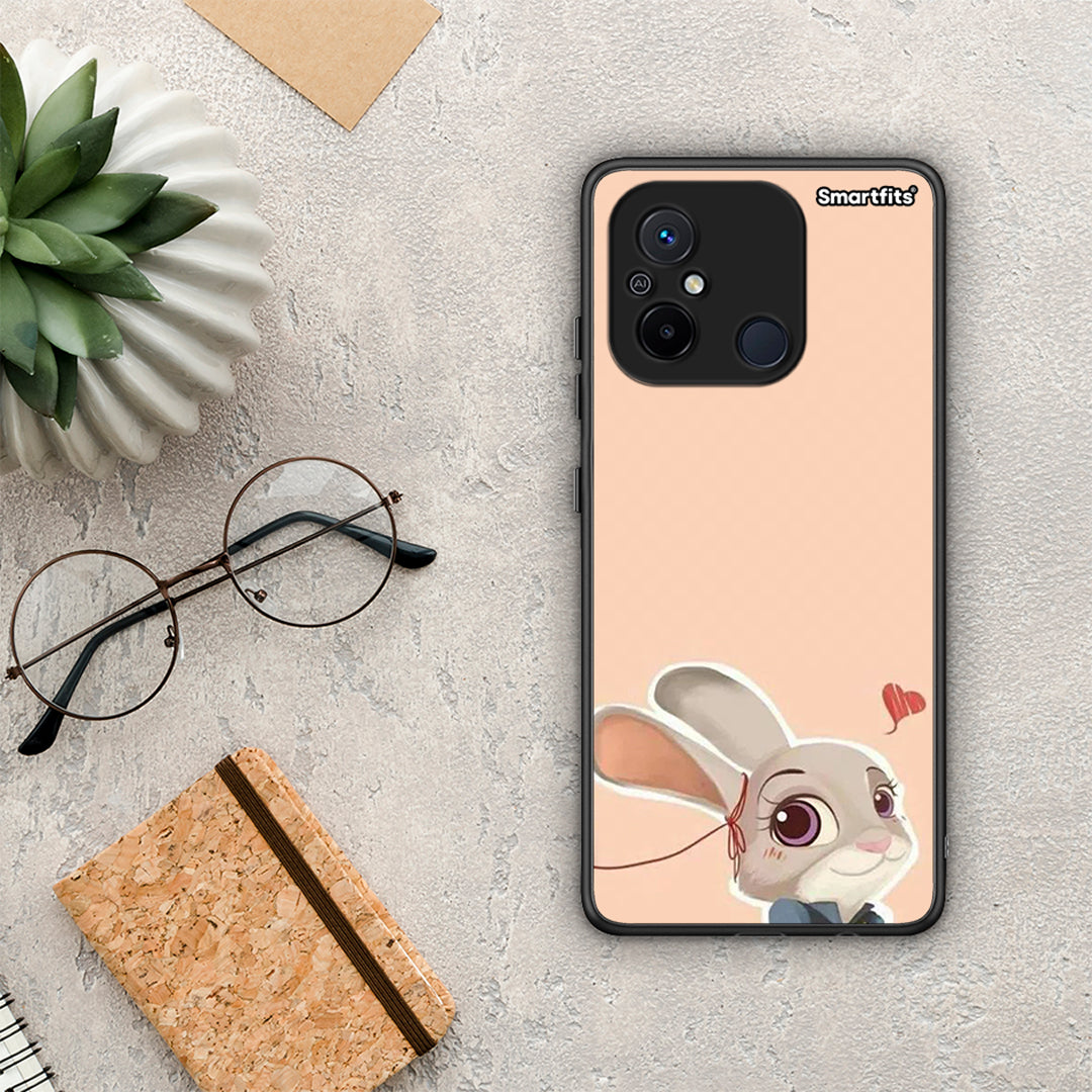 Θήκη Xiaomi Redmi 12C Nick Wilde And Judy Hopps Love 2 από τη Smartfits με σχέδιο στο πίσω μέρος και μαύρο περίβλημα | Xiaomi Redmi 12C Nick Wilde And Judy Hopps Love 2 Case with Colorful Back and Black Bezels