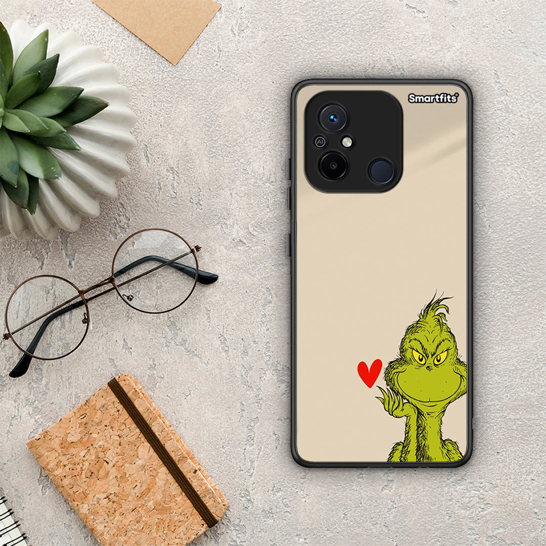 Θήκη Xiaomi Redmi 12C Xmas Grinch από τη Smartfits με σχέδιο στο πίσω μέρος και μαύρο περίβλημα | Xiaomi Redmi 12C Xmas Grinch Case with Colorful Back and Black Bezels