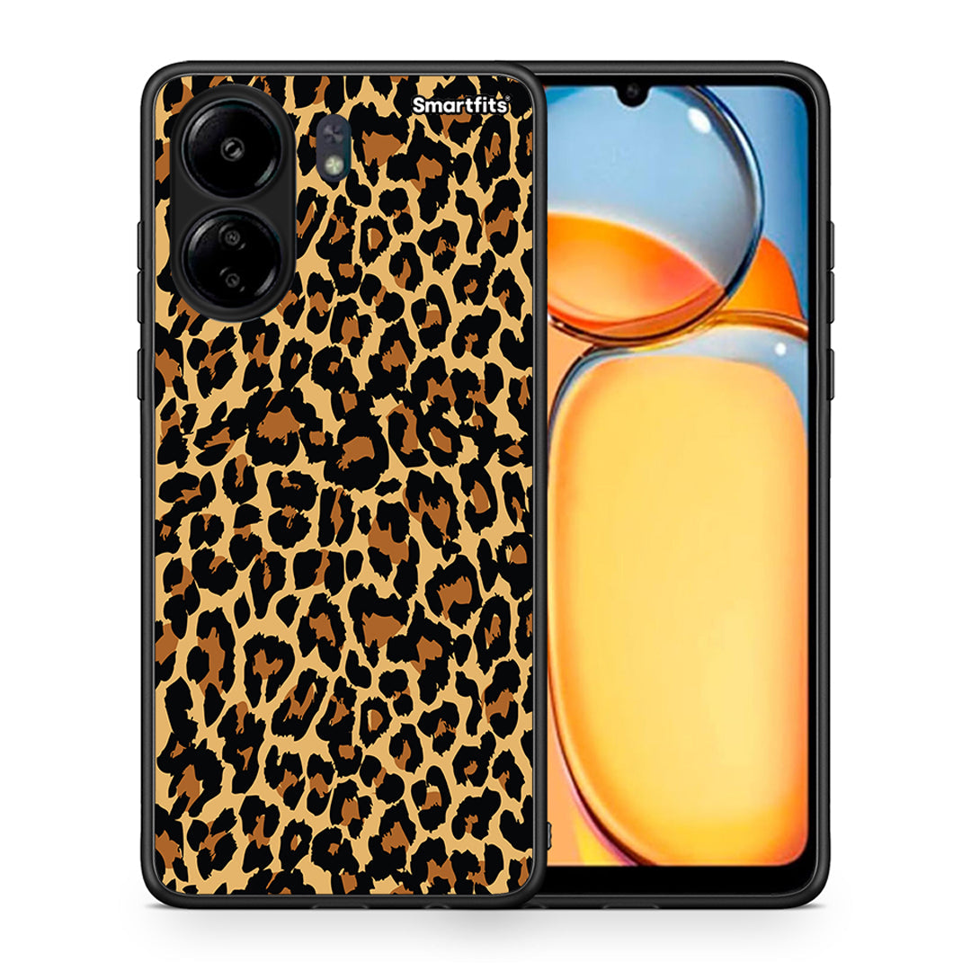 Θήκη Xiaomi Redmi 13C Leopard Animal από τη Smartfits με σχέδιο στο πίσω μέρος και μαύρο περίβλημα | Xiaomi Redmi 13C Leopard Animal case with colorful back and black bezels