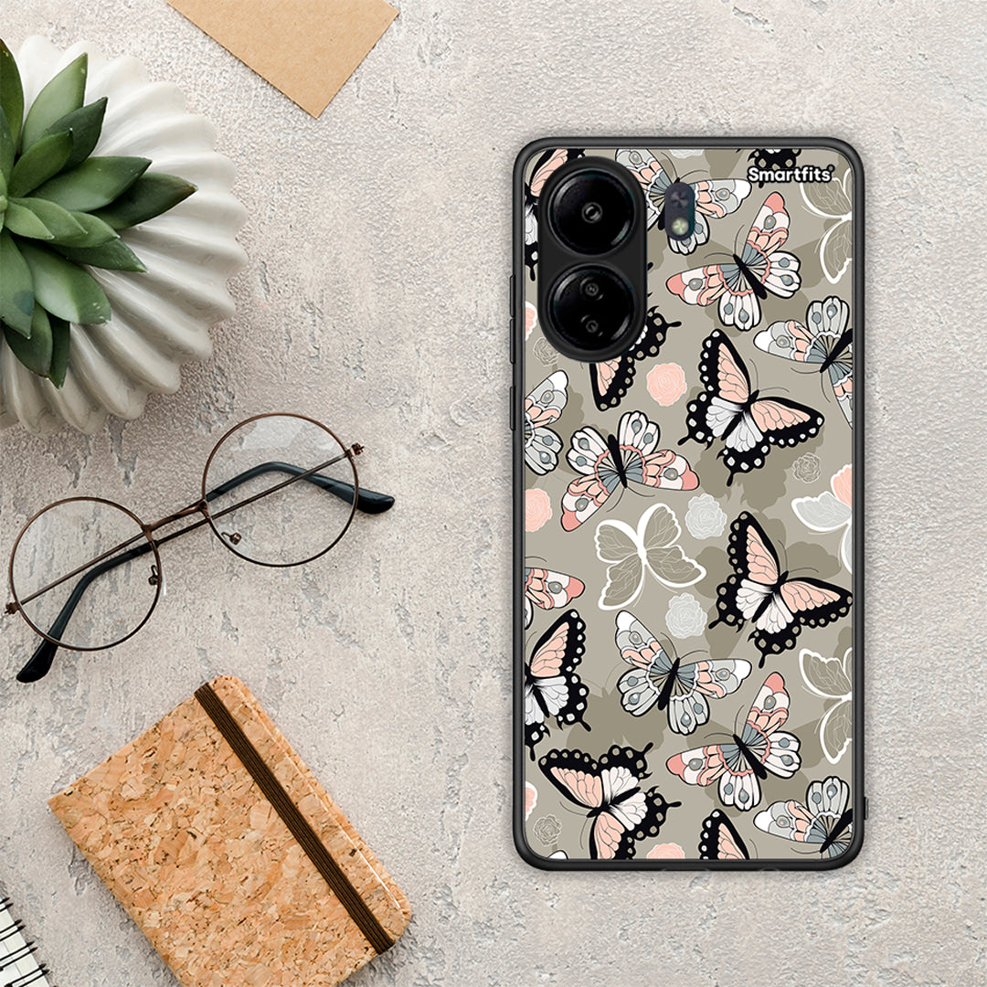 Boho Butterflies - Xiaomi Redmi 13C θήκη