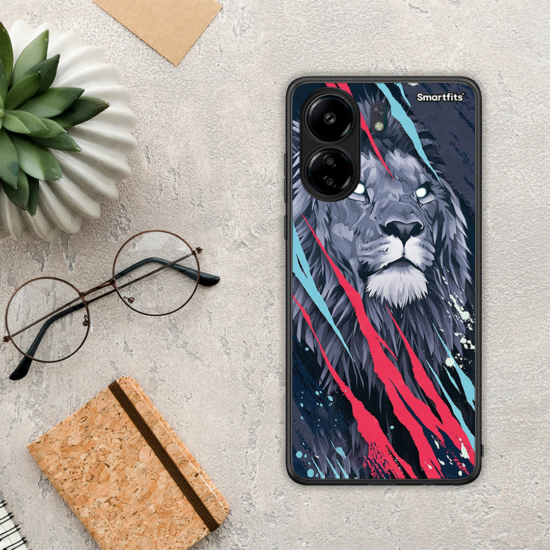 PopArt Lion Designer - Xiaomi Redmi 13C θήκη
