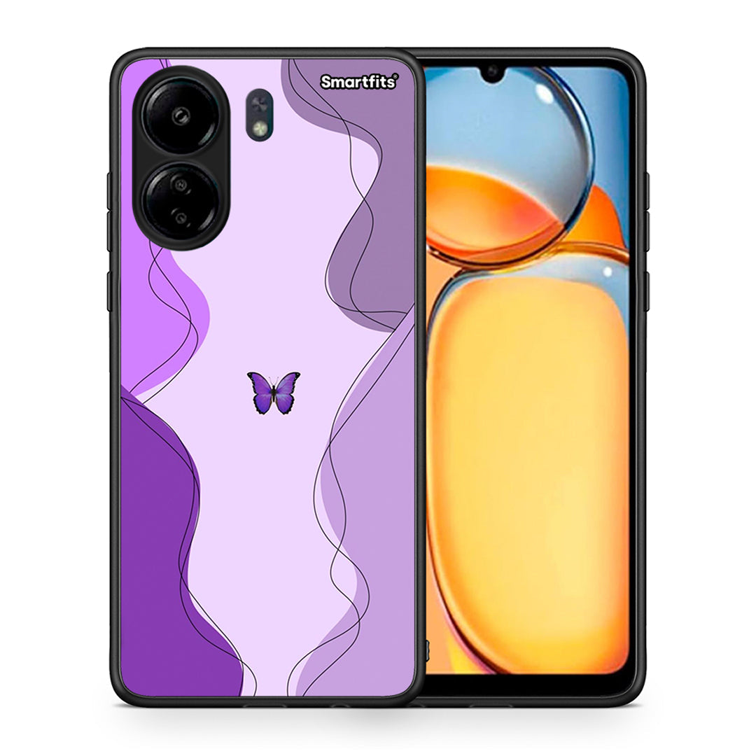 Purple Mariposa - Xiaomi Redmi 13C θήκη