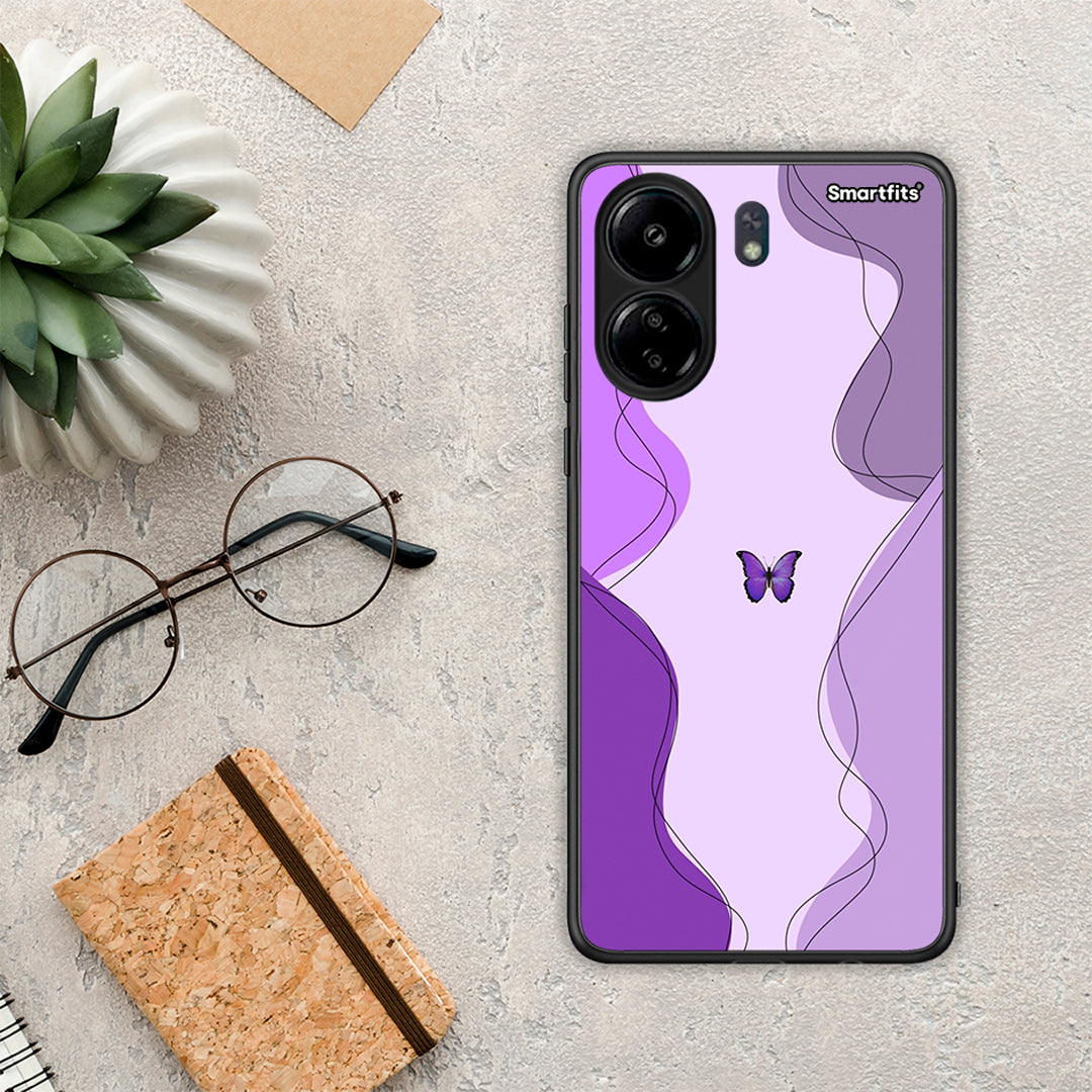 Purple Mariposa - Xiaomi Redmi 13C θήκη