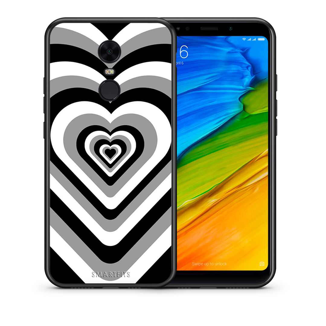 Θήκη Xiaomi Redmi 5 Plus Black Hearts από τη Smartfits με σχέδιο στο πίσω μέρος και μαύρο περίβλημα | Xiaomi Redmi 5 Plus Black Hearts case with colorful back and black bezels