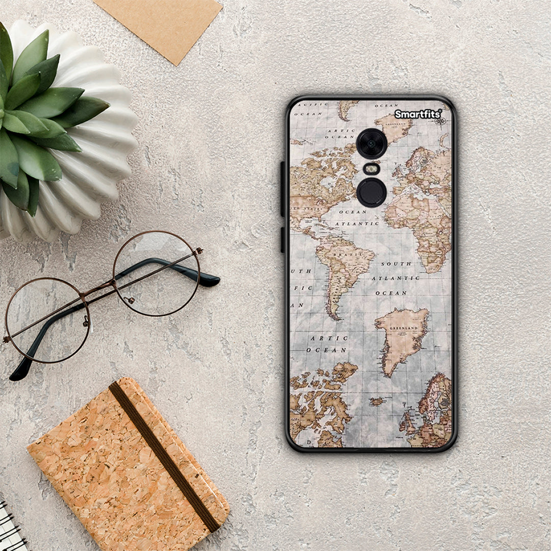 World Map - Xiaomi Redmi 5 Plus θήκη