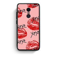 Thumbnail for Xiaomi Redmi 5 Plus XOXO Lips θήκη από τη Smartfits με σχέδιο στο πίσω μέρος και μαύρο περίβλημα | Smartphone case with colorful back and black bezels by Smartfits