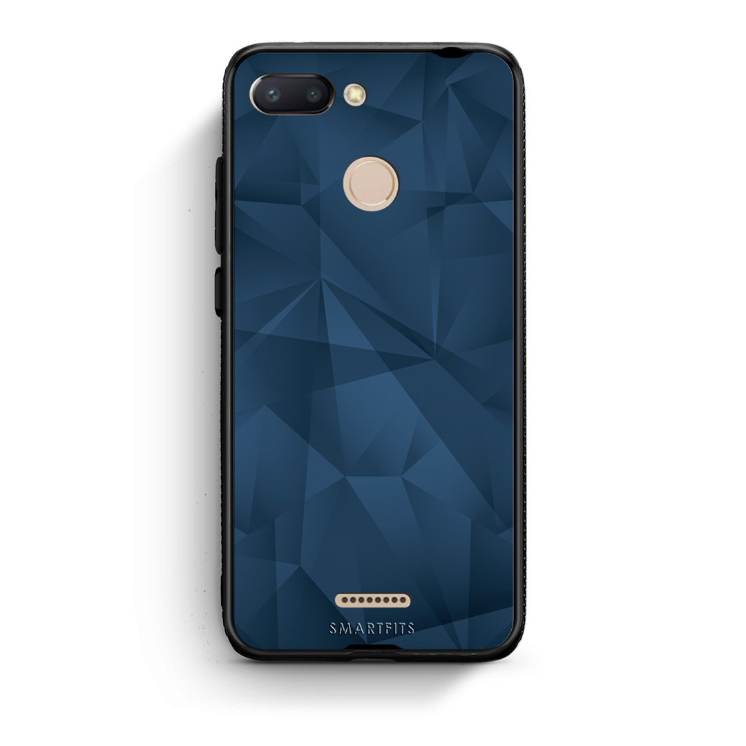 39 - Xiaomi Redmi 6  Blue Abstract Geometric case, cover, bumper