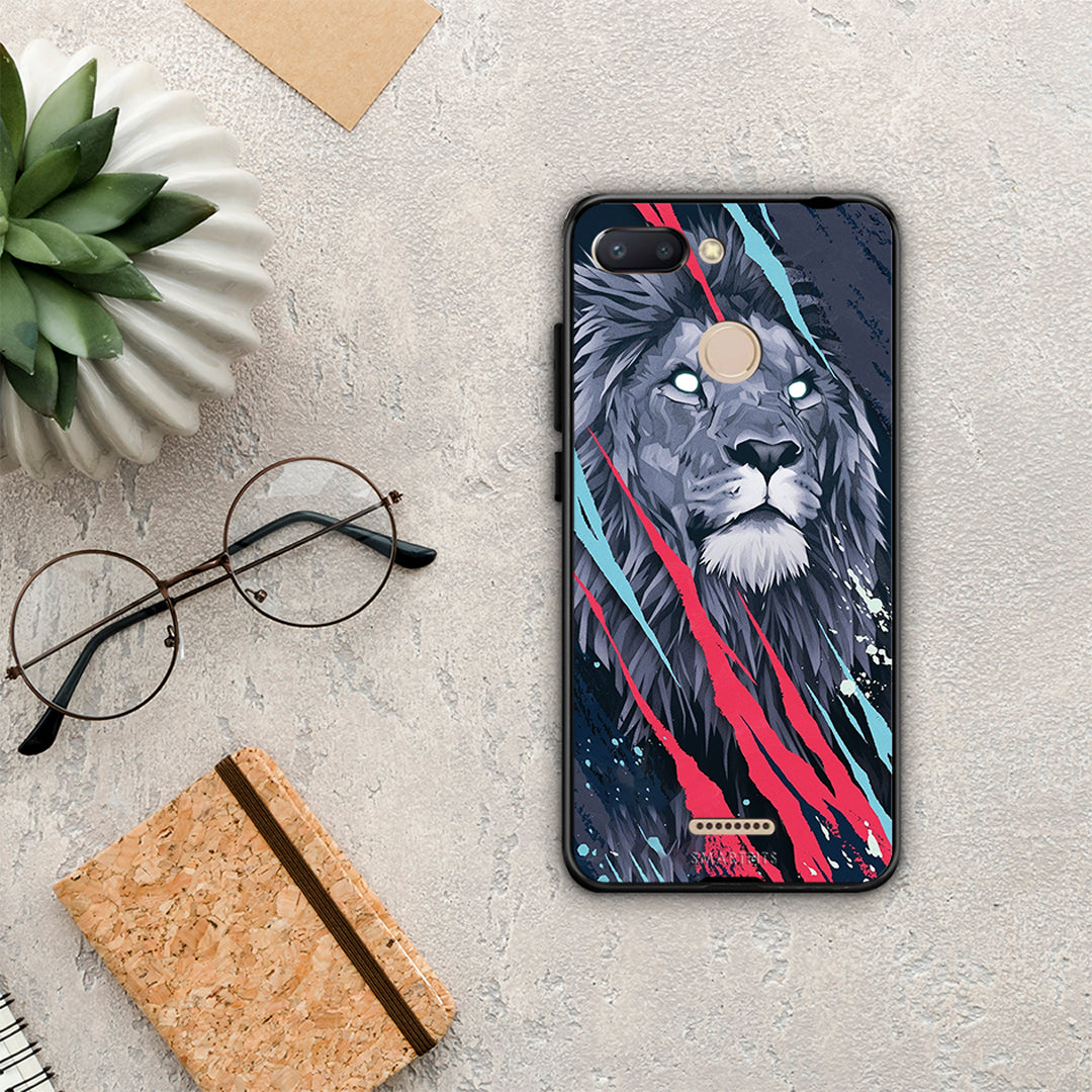 PopArt Lion Designer - Xiaomi Redmi 6 θήκη