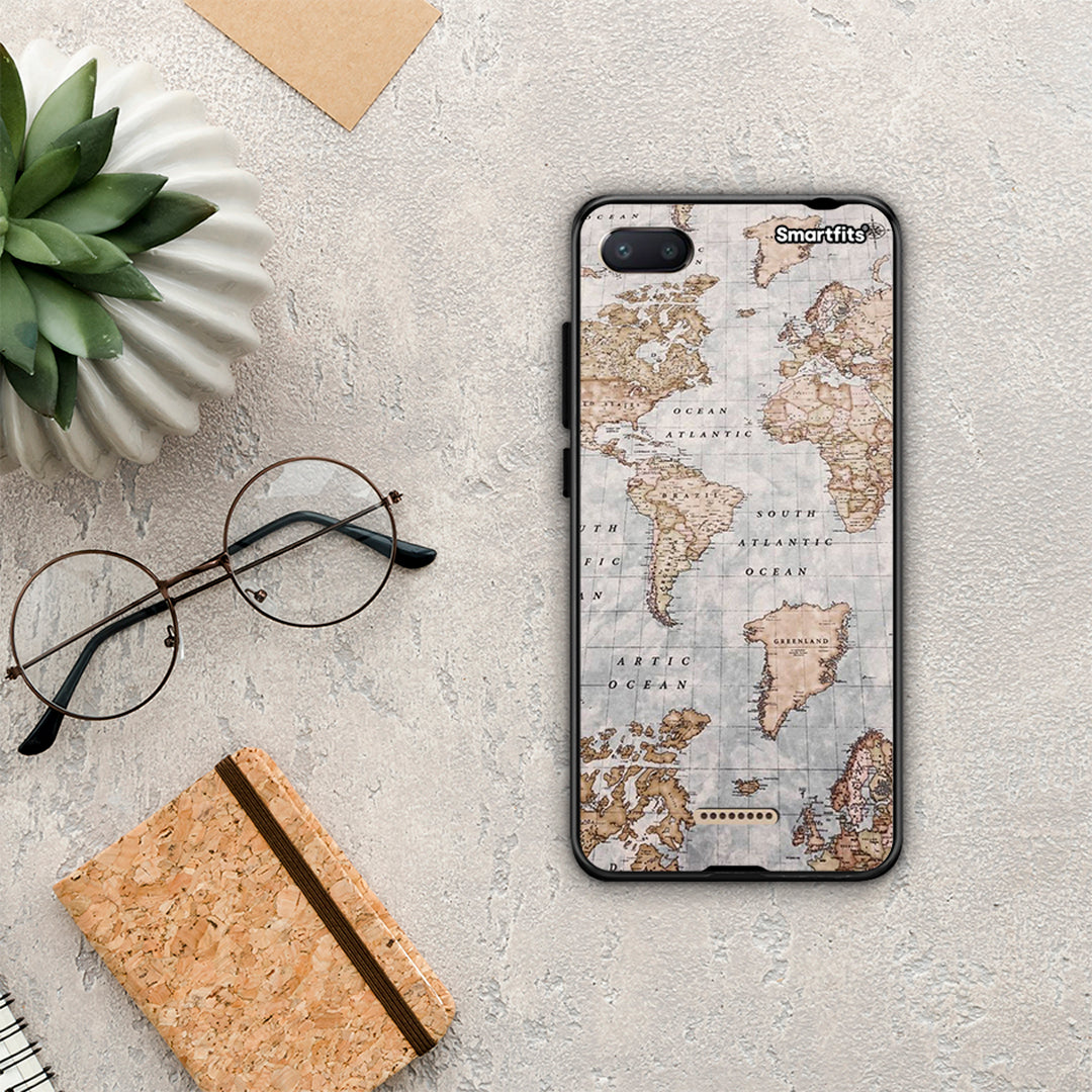 World Map - Xiaomi Redmi 6A θήκη
