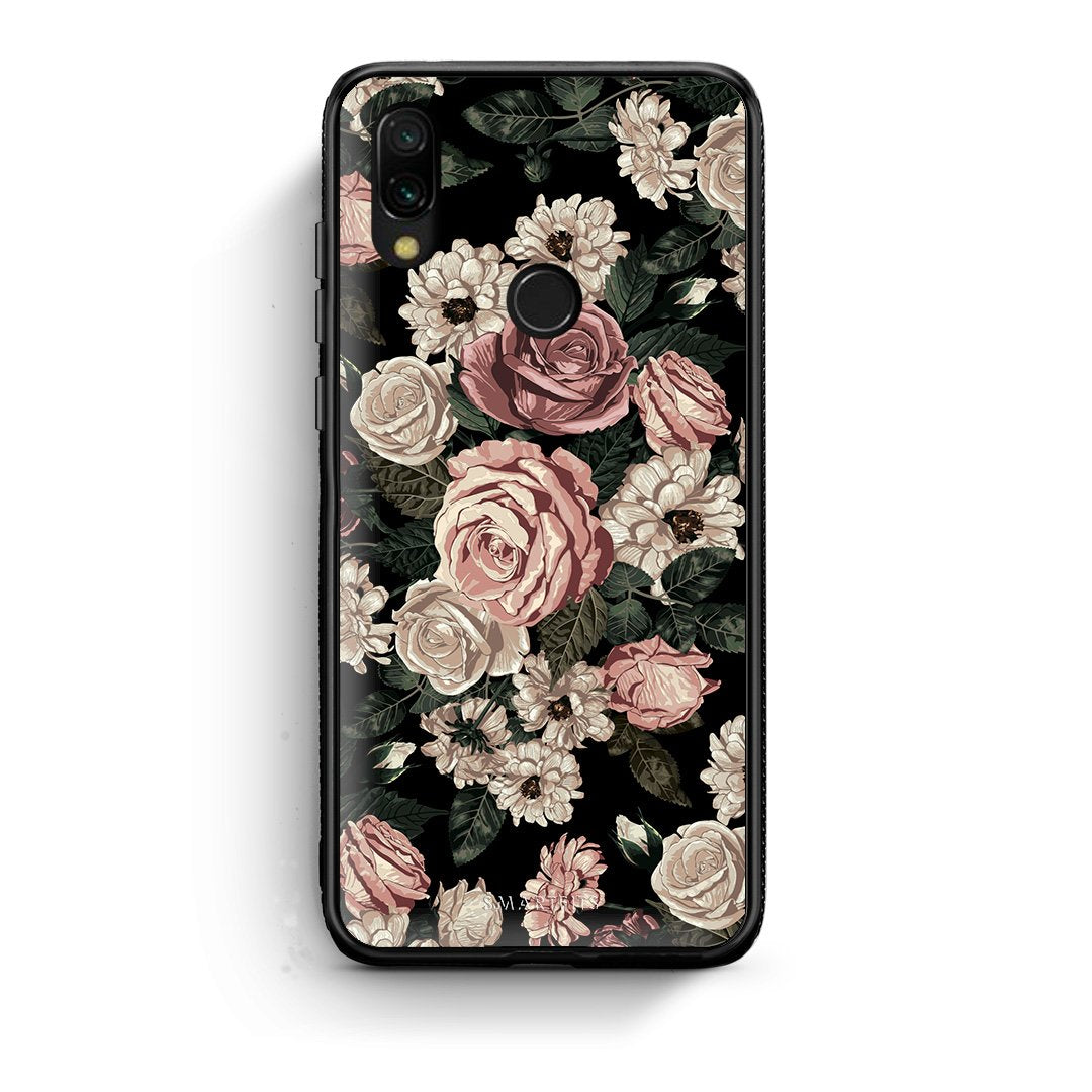 4 - Xiaomi Redmi 7 Wild Roses Flower case, cover, bumper