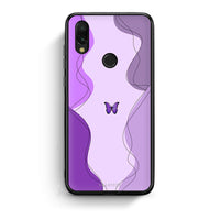 Thumbnail for Xiaomi Redmi 7 Purple Mariposa Θήκη Αγίου Βαλεντίνου από τη Smartfits με σχέδιο στο πίσω μέρος και μαύρο περίβλημα | Smartphone case with colorful back and black bezels by Smartfits