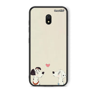 Thumbnail for Xiaomi Redmi 8A Dalmatians Love θήκη από τη Smartfits με σχέδιο στο πίσω μέρος και μαύρο περίβλημα | Smartphone case with colorful back and black bezels by Smartfits