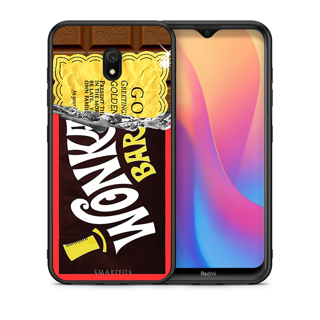 Θήκη Xiaomi Redmi 8A Golden Ticket από τη Smartfits με σχέδιο στο πίσω μέρος και μαύρο περίβλημα | Xiaomi Redmi 8A Golden Ticket case with colorful back and black bezels