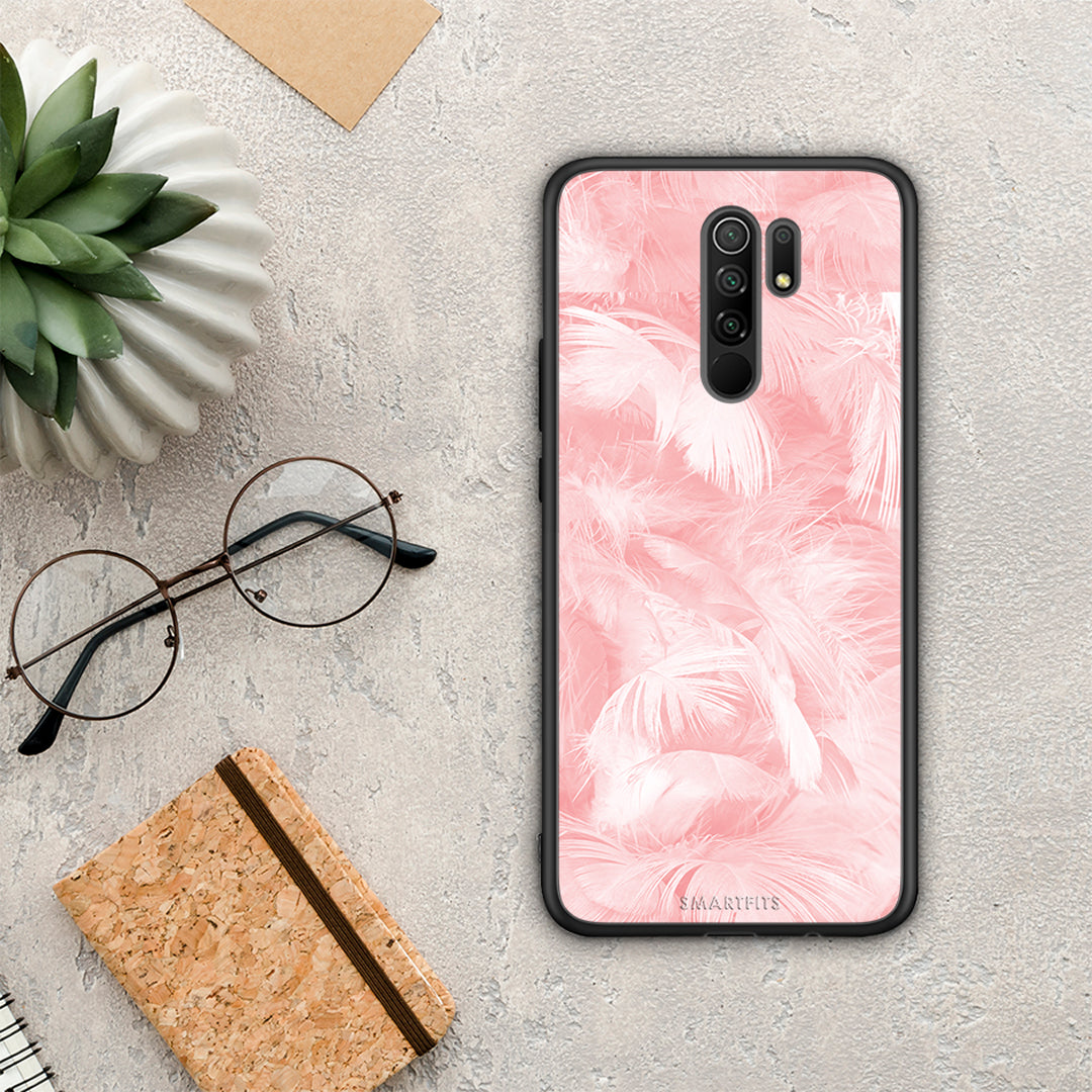 Boho Pink Feather - Xiaomi Redmi 9 / 9 Prime θήκη