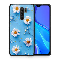 Thumbnail for Θήκη Xiaomi Redmi 9/9 Prime Real Daisies από τη Smartfits με σχέδιο στο πίσω μέρος και μαύρο περίβλημα | Xiaomi Redmi 9/9 Prime Real Daisies case with colorful back and black bezels