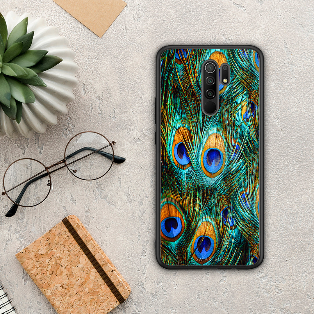 Real Peacock Feathers - Xiaomi Redmi 9 / 9 Prime θήκη