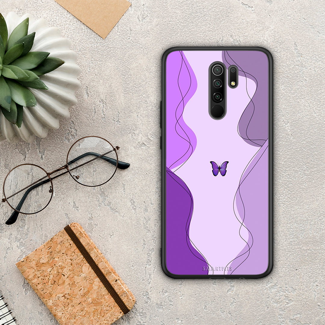 Purple Mariposa - Xiaomi Redmi 9 / 9 Prime θήκη