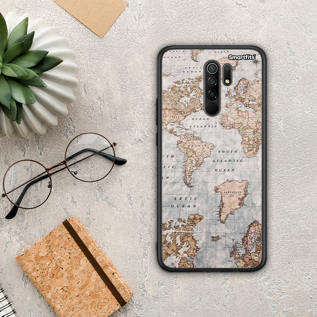World Map - Xiaomi Redmi 9 / 9 Prime θήκη