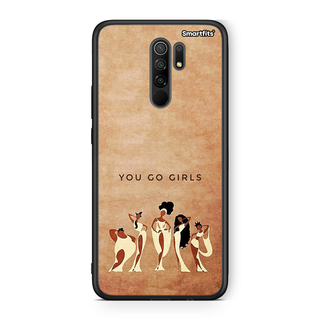 Xiaomi Redmi 9/9 Prime You Go Girl θήκη από τη Smartfits με σχέδιο στο πίσω μέρος και μαύρο περίβλημα | Smartphone case with colorful back and black bezels by Smartfits
