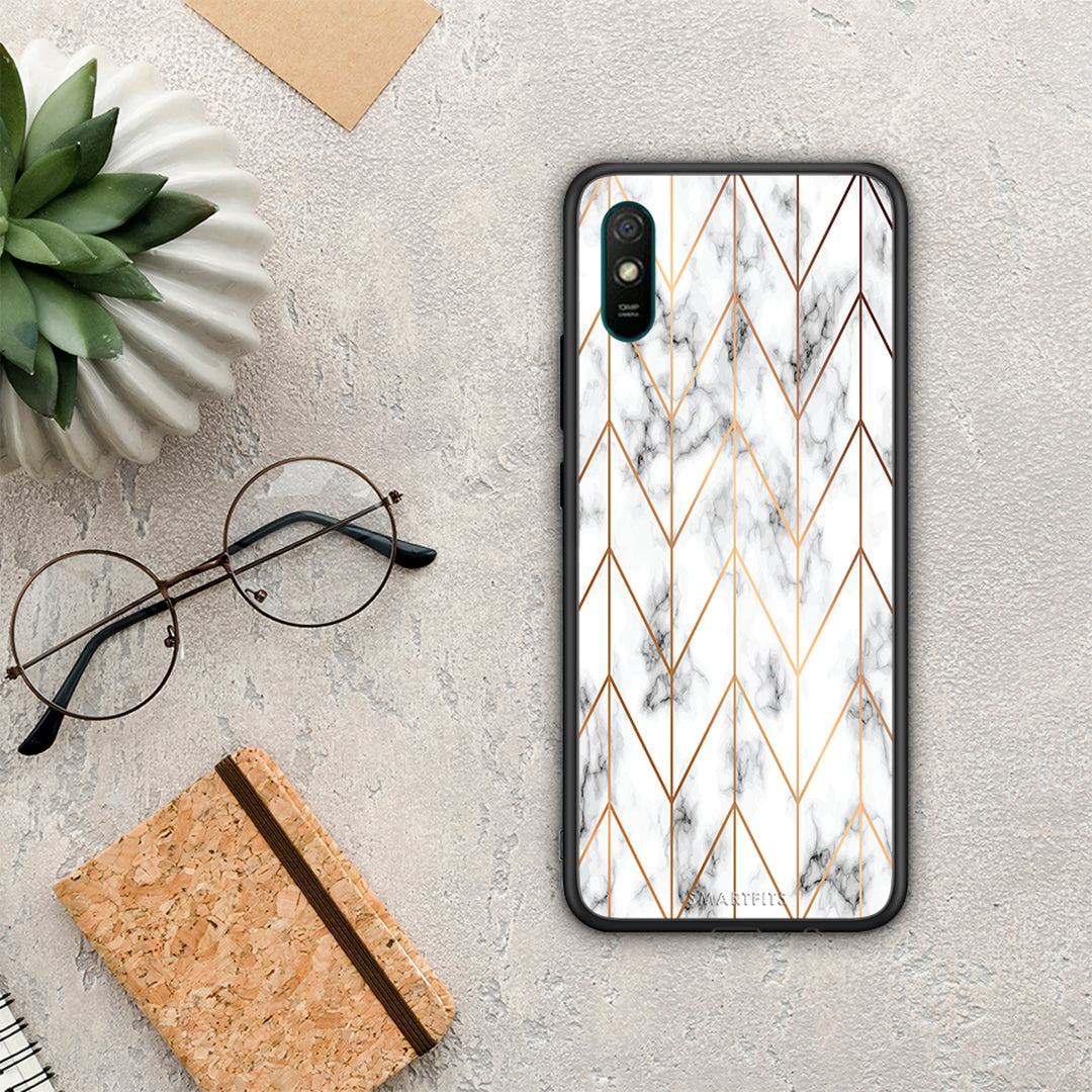 Marble Gold Geometric - Xiaomi Redmi 9A / 9AT θήκη
