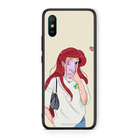 Thumbnail for Xiaomi Redmi 9A Walking Mermaid Θήκη από τη Smartfits με σχέδιο στο πίσω μέρος και μαύρο περίβλημα | Smartphone case with colorful back and black bezels by Smartfits