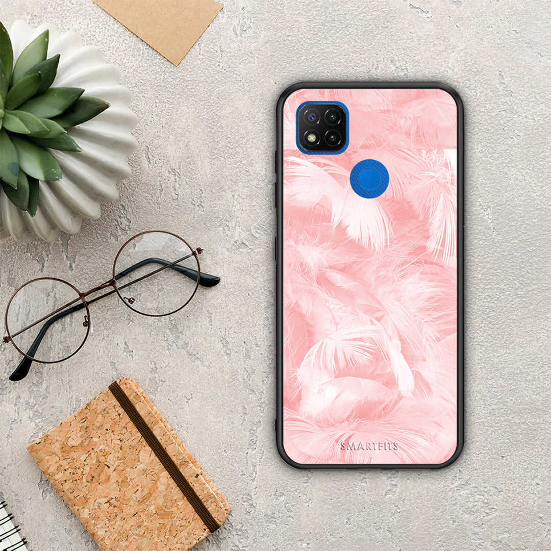Boho Pink Feather - Xiaomi Redmi 9C θήκη