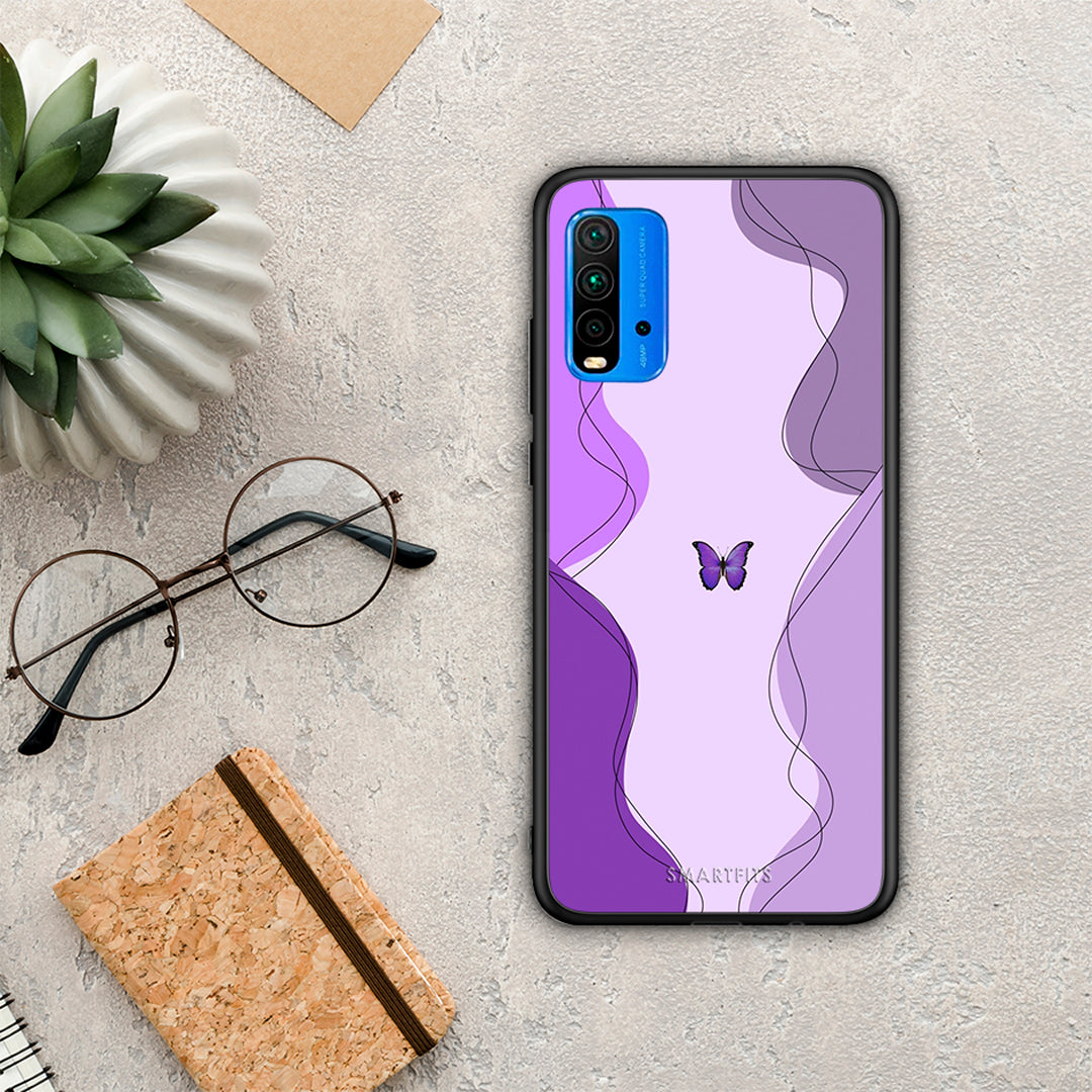 Purple Mariposa - Xiaomi Redmi 9T θήκη