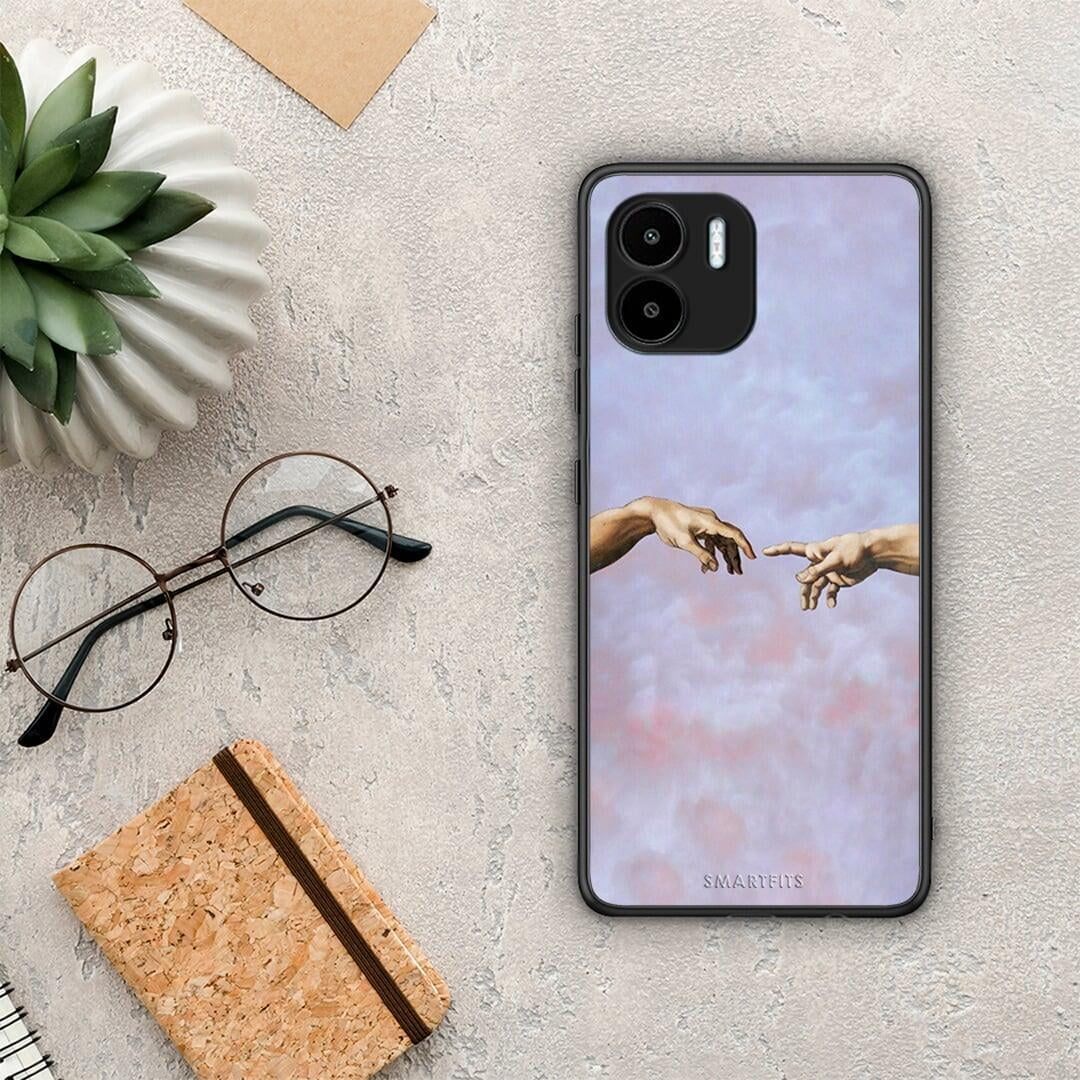 Θήκη Xiaomi Redmi A1 / A2 Adam Hand από τη Smartfits με σχέδιο στο πίσω μέρος και μαύρο περίβλημα | Xiaomi Redmi A1 / A2 Adam Hand Case with Colorful Back and Black Bezels