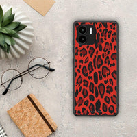 Thumbnail for Θήκη Xiaomi Redmi A1 / A2 Animal Red Leopard από τη Smartfits με σχέδιο στο πίσω μέρος και μαύρο περίβλημα | Xiaomi Redmi A1 / A2 Animal Red Leopard Case with Colorful Back and Black Bezels