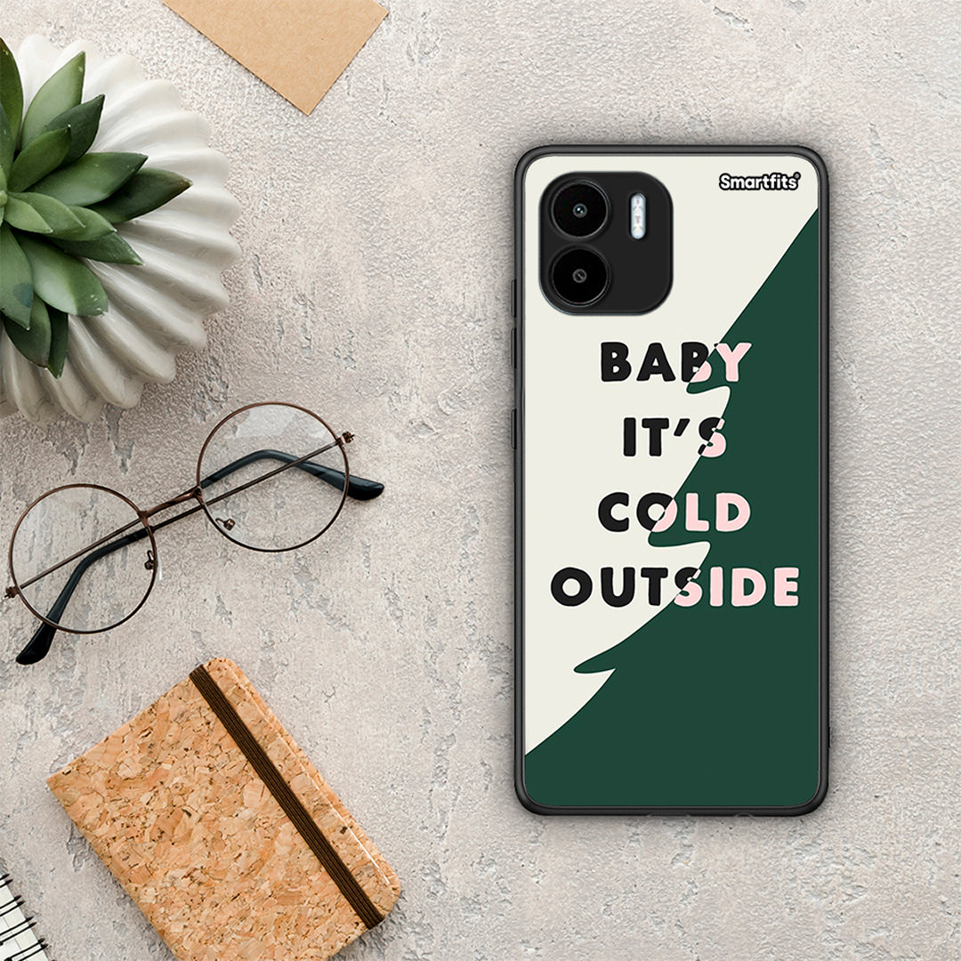 Θήκη Xiaomi Redmi A1 / A2 Cold Outside από τη Smartfits με σχέδιο στο πίσω μέρος και μαύρο περίβλημα | Xiaomi Redmi A1 / A2 Cold Outside Case with Colorful Back and Black Bezels