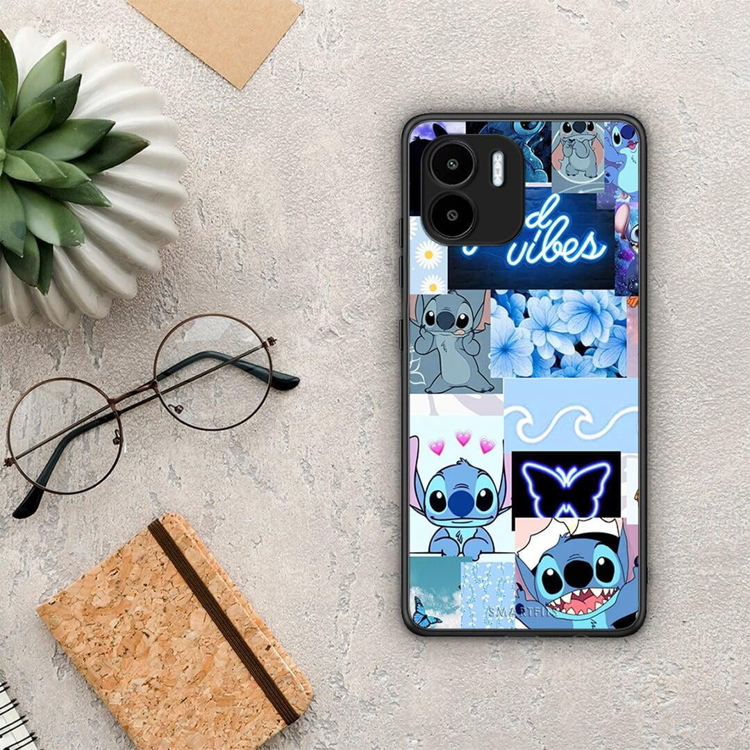 Θήκη Xiaomi Redmi A1 / A2 Collage Good Vibes από τη Smartfits με σχέδιο στο πίσω μέρος και μαύρο περίβλημα | Xiaomi Redmi A1 / A2 Collage Good Vibes Case with Colorful Back and Black Bezels