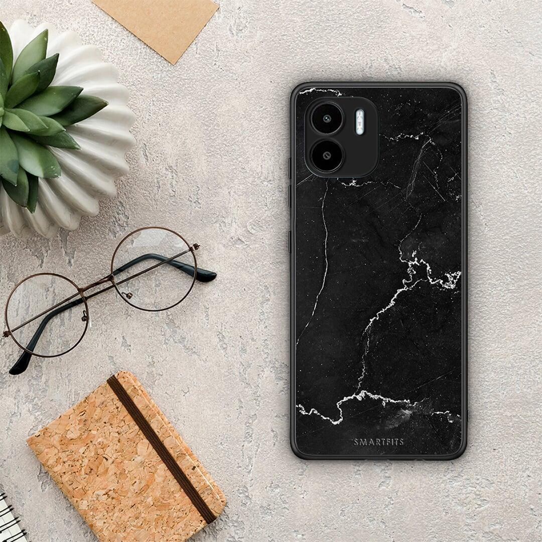 Θήκη Xiaomi Redmi A1 / A2 Marble Black από τη Smartfits με σχέδιο στο πίσω μέρος και μαύρο περίβλημα | Xiaomi Redmi A1 / A2 Marble Black Case with Colorful Back and Black Bezels