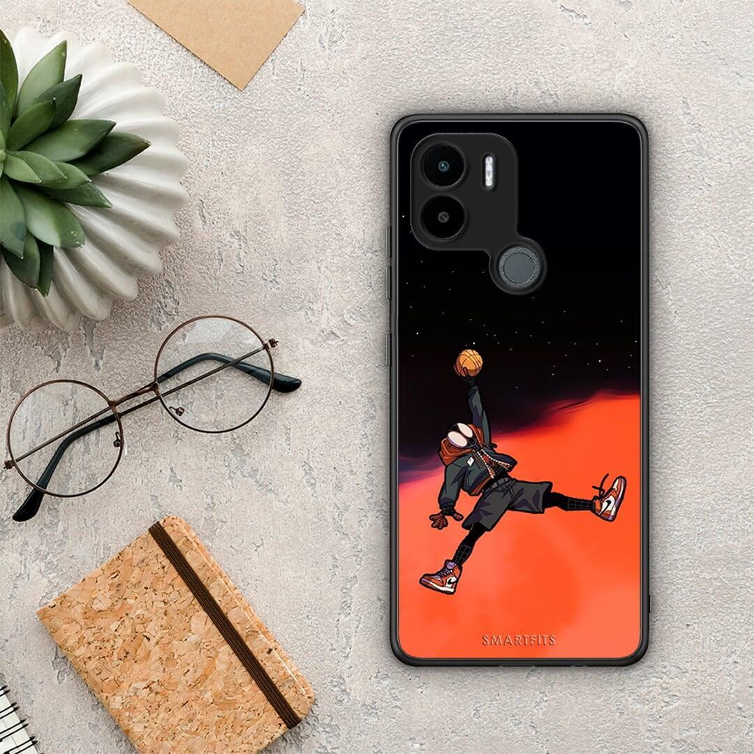 Θήκη Xiaomi Redmi A1+ / A2+ Basketball Hero από τη Smartfits με σχέδιο στο πίσω μέρος και μαύρο περίβλημα | Xiaomi Redmi A1+ / A2+ Basketball Hero Case with Colorful Back and Black Bezels