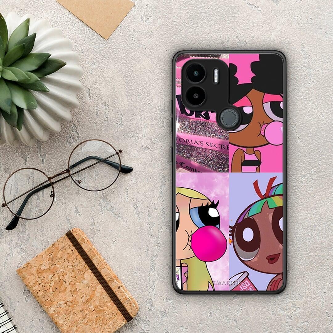 Θήκη Xiaomi Redmi A1+ / A2+ Bubble Girls από τη Smartfits με σχέδιο στο πίσω μέρος και μαύρο περίβλημα | Xiaomi Redmi A1+ / A2+ Bubble Girls Case with Colorful Back and Black Bezels